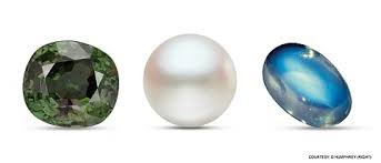 Pearl, Alexandrite and Moonstone